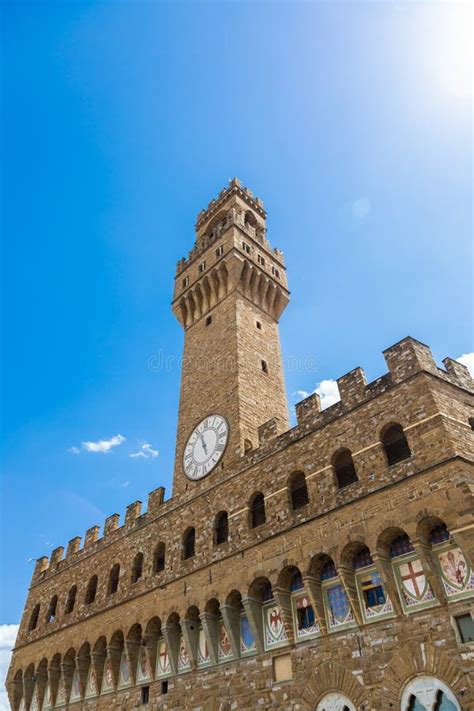 Florence Italy The Old Palace Tower Named Palazzo Vecchio With
