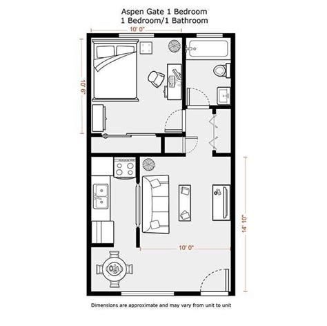 Image Result For Tiny 1 Bedroom Floor Plans Small Apartment Plans