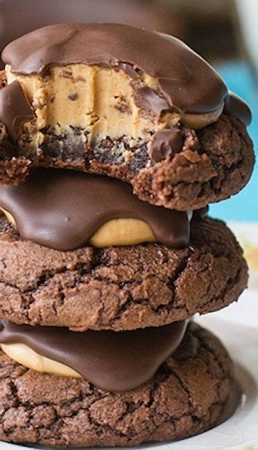 Buckeye Brownie Cookies Chocolate And Peanut Butter Omg I Want These