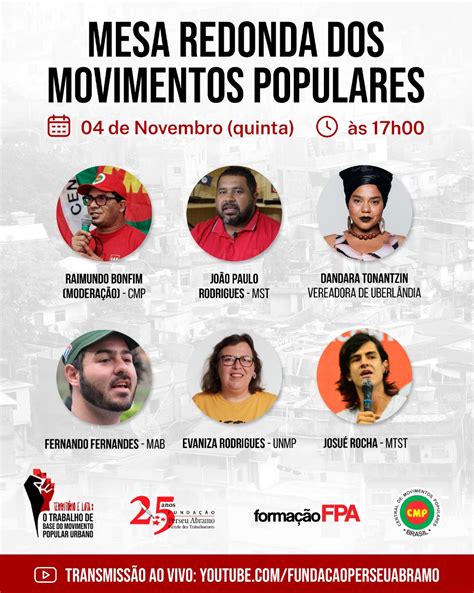 Mesa movimentos Fundação Perseu Abramo