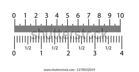 Inch Metric Rulers Set Centimeters Inches Stock Vector Royalty Free