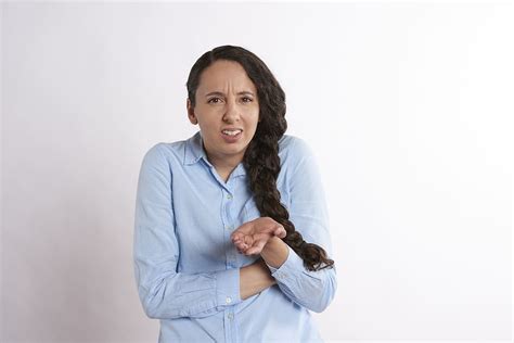 Annoyed Woman Irate Angry Mad Upset Person Young Isolated