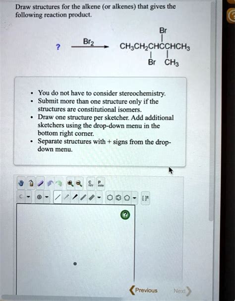 solved draw structures for the alkene or alkenes that gives the following reaction product