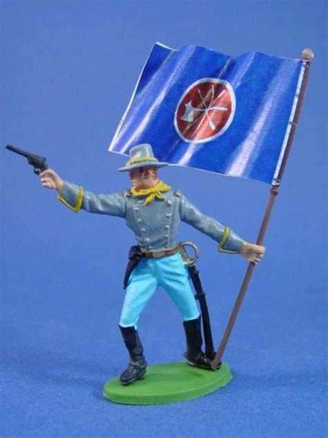 Britains Herald Dsg Confederate Toy Soldiers Choctaw Brigade Flag Bearer