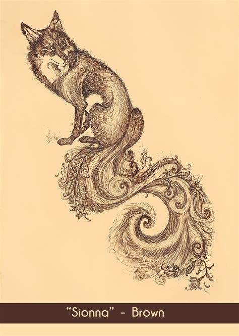 Grabado Original Síonna Fox Celtic Fox Art Etching Etsy