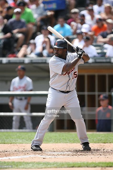 Dmitri Young Of The Detroit Tigers Bats During The Game Against The
