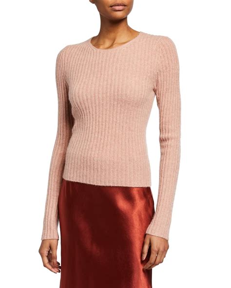 Vince Fitted Ribbed Woolcashmere Sweater Neiman Marcus