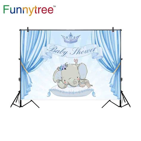 Funnytree Photography Background Baby Shower Blue Boy