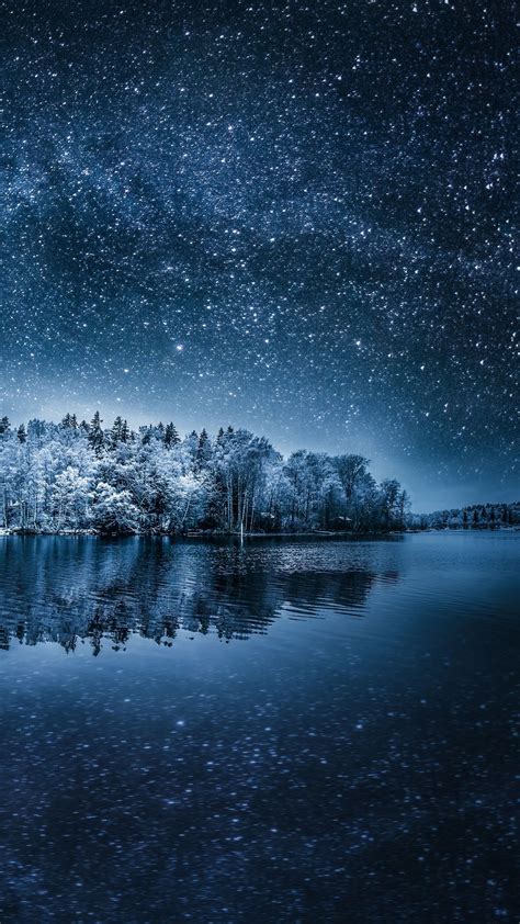 Winter Night Sky Wallpapers Top Free Winter Night Sky Backgrounds