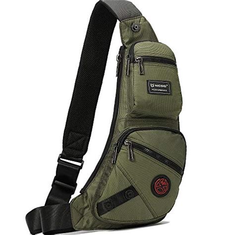 Nicgid Sling Bag Chest Shoulder Backpack Fanny Pack Crossbody Bags For Men Army Green 1