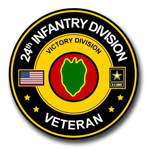 24th Infantry Division Veteran Decal Officially Licensed Us Army 895
