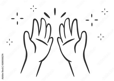 Give Me Five The Symbol Of The Two Opposite Hands Is A Greeting For