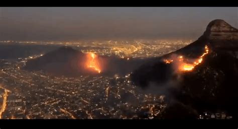 Cape Town Fire Harrowing Footage Of The Blaze Caught From Above Video
