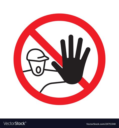 No Access For Unauthorized Persons Prohibition Vector Image