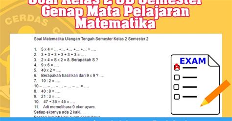 Gambar teknik kelas / program keahlian : Soal Kelas 2 Sd Semester Genap Mata Pelajaran Matematika | kumpulan ilmu dan pengetahuan penting