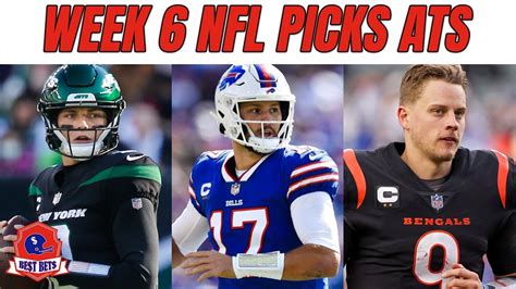 NFL Week 6 Predictions Picks ATS Best Bets YouTube