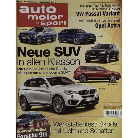 Auto Motor Sport Heft 1 24 Dezember 2015 Neue SUV Zeitschrift