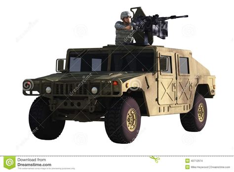 Gunner On Humvee Stock Photo Illustration Of Armed Soldier 40712974