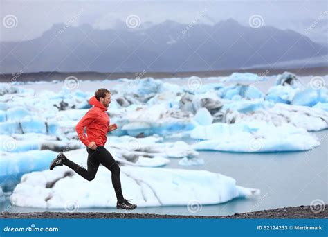 Running Man Sprinting Trail Runner In Fast Sprint Stock Image Image
