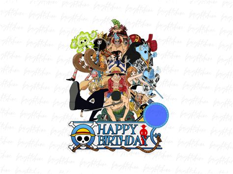 One Piece Birthday Cake Topper Template