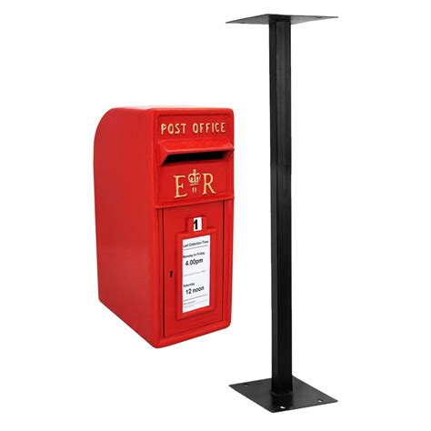 Buy Royal Mail Post Box with Floor Stand ER Cast Iron Wall Mounted