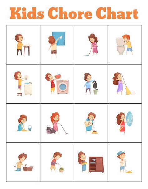 Kids Chore Chart Clip Art Printable Chore Cards Free Printable Chore