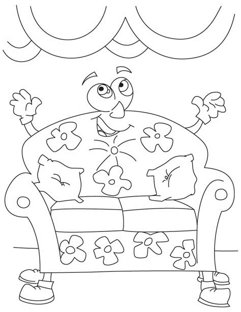 Cartoon Couch Coloring Pages Download Free Cartoon Couch Coloring