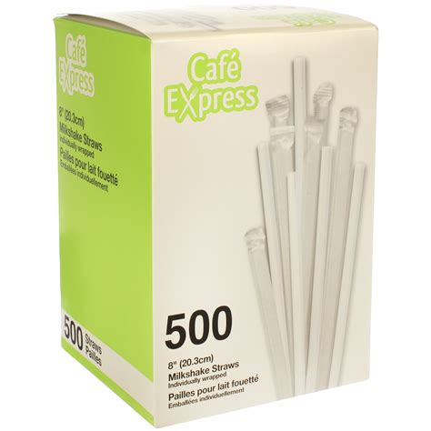 Café Express Individually Wrapped 8plastic Straws Clear 500bx