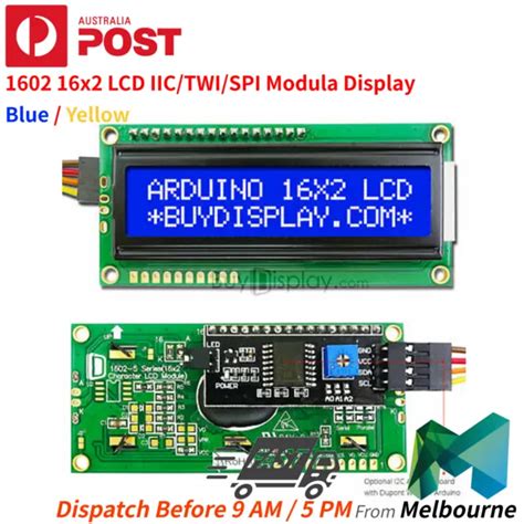 1602 16x2 Lcd Display Iic I2c Twi Spi Serial Interface Module For Arduino Au £10 75 Picclick Uk