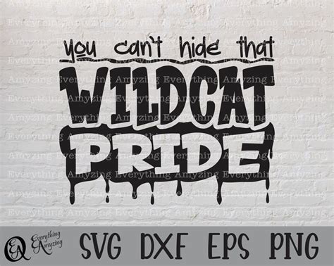 Wildcat Pride Svg Wildcats Mascot Svg Wildcats School Spirit Etsy