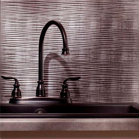 Find a variety of modern kitchen backsplashes that are stylish and affordable. Fasade 24 in. x 18 in. Ripple PVC Decorative Backsplash ...