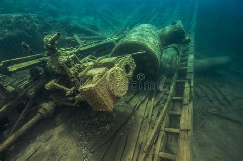 Shipwreck Alice G In Tobermory Canada Stock Image Image Of Water