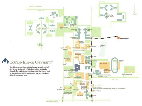 Eastern Illinois University Physics Map To Eiu Observatory