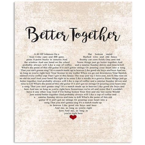 Better Together Lyrics Song T Vertical Poster Poster Art Design