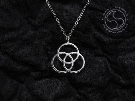 Borromean Rings Symbol Necklace Symbol Necklace Pendant Stainless