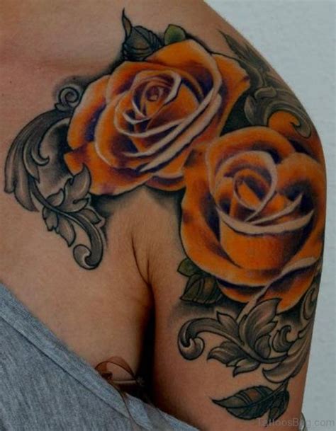 Both men and women can get shoulder tattoos; 78 Contemporary Rose Shoulder Tattoos