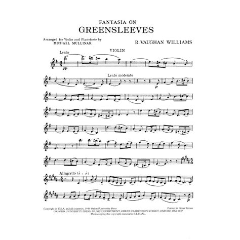 Ralph vaughan williams om was an english composer of symphonies, chamber music, opera, choral music, and film scores. Vaughan Williams, Ralph - Fantasia On Greensleeves For ...