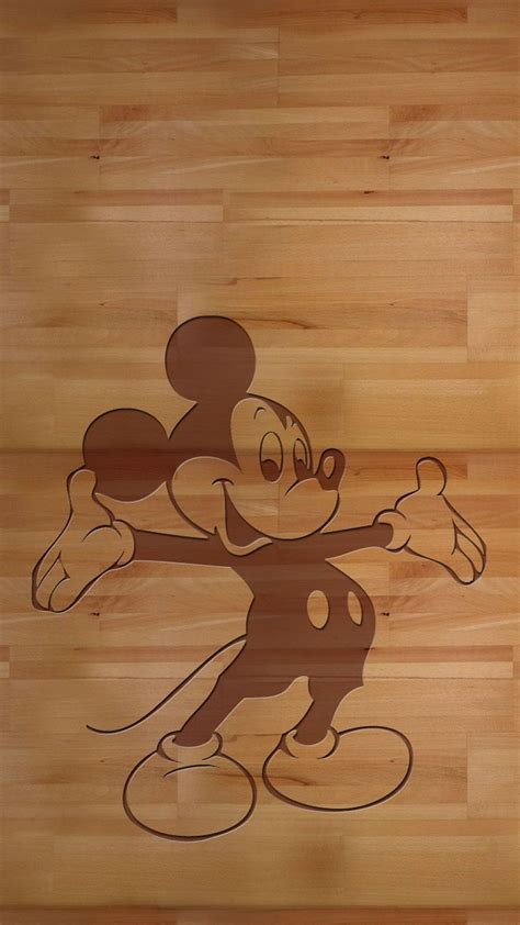 Mickey Mouse Iphone6s Wallpaper Apple Wood Wallpaper
