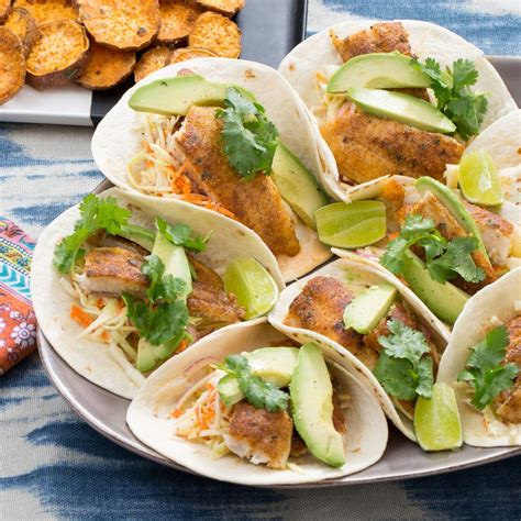 Recipe Catfish Tacos And Coleslaw With Spicy Roasted Sweet Potatoes