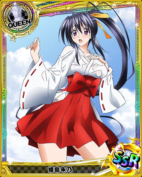 Wet Priestess Himejima Akeno Queen High Babe DxD Mobage Game Cards