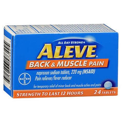 Aleve Back And Muscle Pain 24 Tabs By Aleve Shop Aleve Back And Muscle