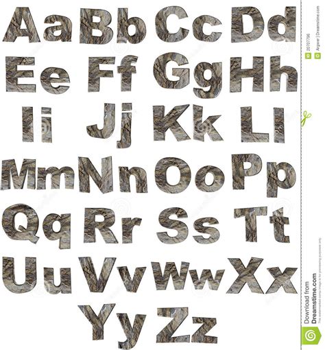 Letters Of Stone Alphabet Stock Illustration Illustration Of Alphabet
