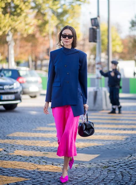 Navy And Fuchsia Unusual Colour Combination Outfit Ideas Popsugar
