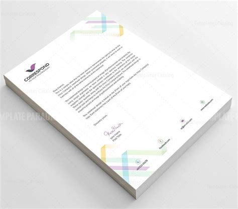 Corporate Letterhead Template Template Paradise Graphic Templates Store