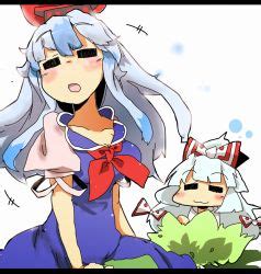 Adomi Ex Keine Fujiwara No Mokou Kamishirasawa Keine Touhou Silver Hair Bad Id Bad Pixiv