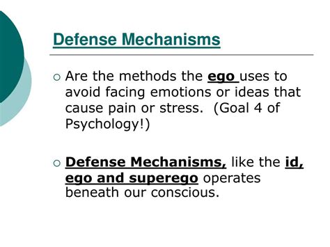 Ppt More About Freud Defense Mechanisms Powerpoint Presentation