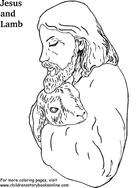 The Jesus And Lamb Coloring Pages