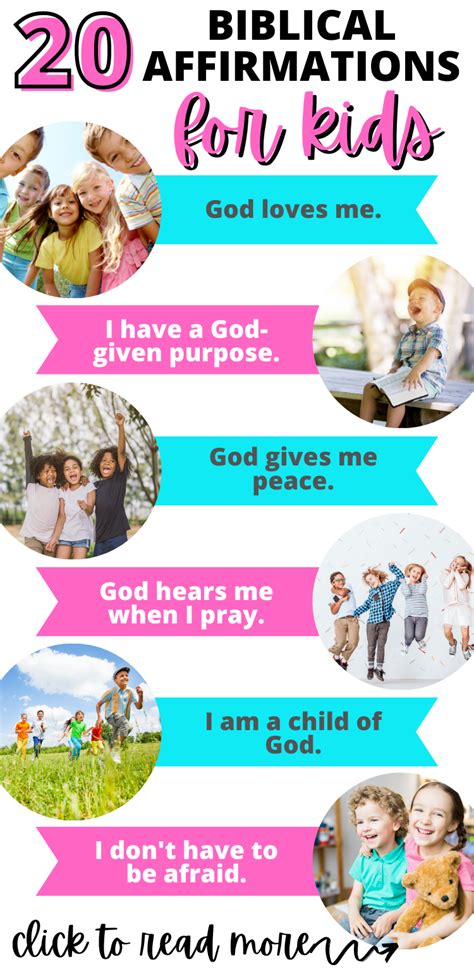 20 Biblical Affirmations For Kids Free Printables Artofit