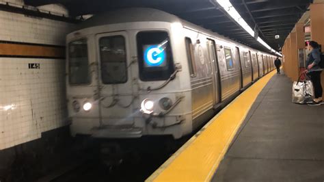 R46 a trains plus not in sercice r32 at dyckman street. R46 C train ride from 145th street to 110th street - YouTube