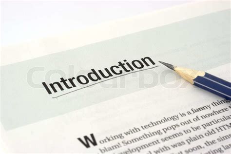 Word Introduction Stock Image Colourbox